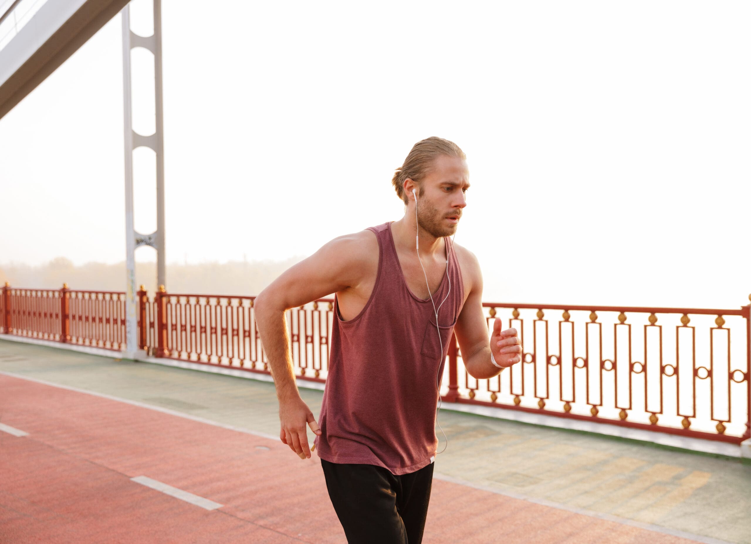 young man working out