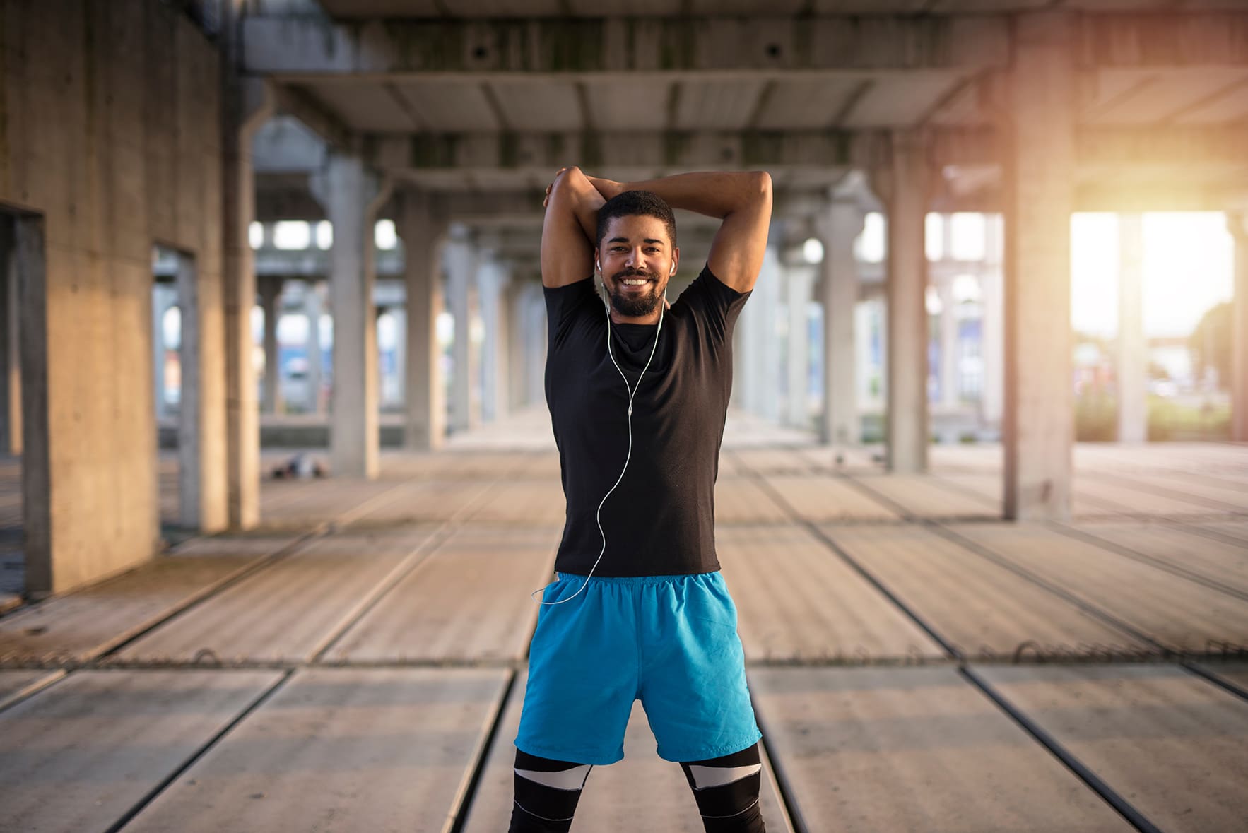 young man is maintaining healthy weight